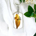 Graphic Dog Tag Keychain
