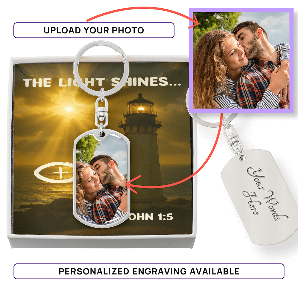 Buyer Upload Graphic Dog Tag Keychain