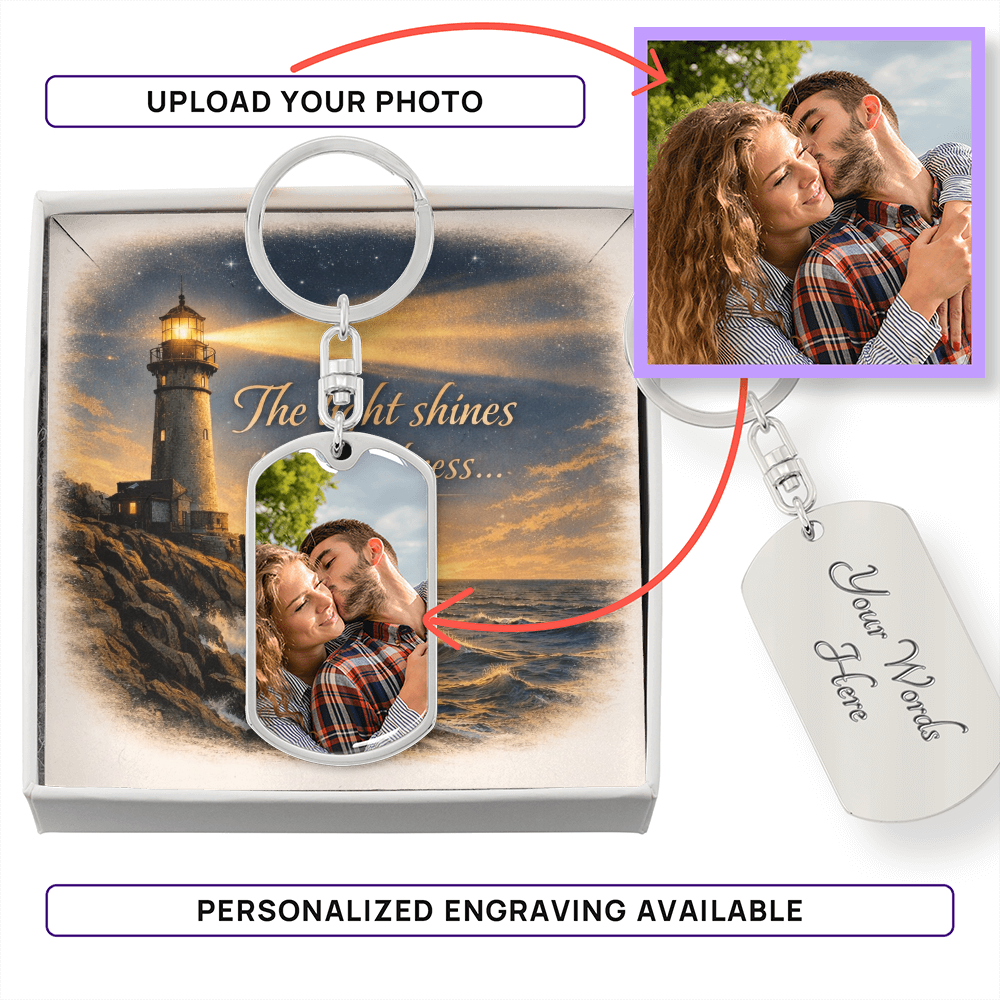 Buyer Upload Graphic Dog Tag Keychain
