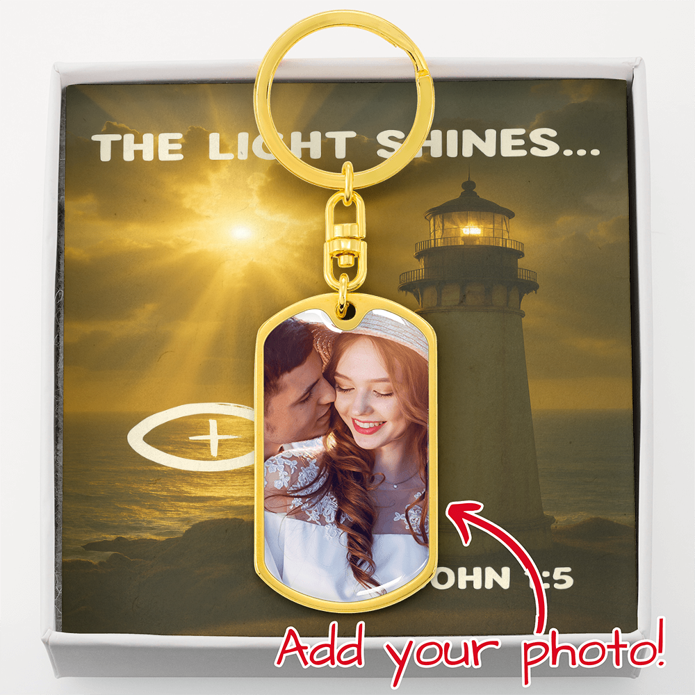 Buyer Upload Graphic Dog Tag Keychain