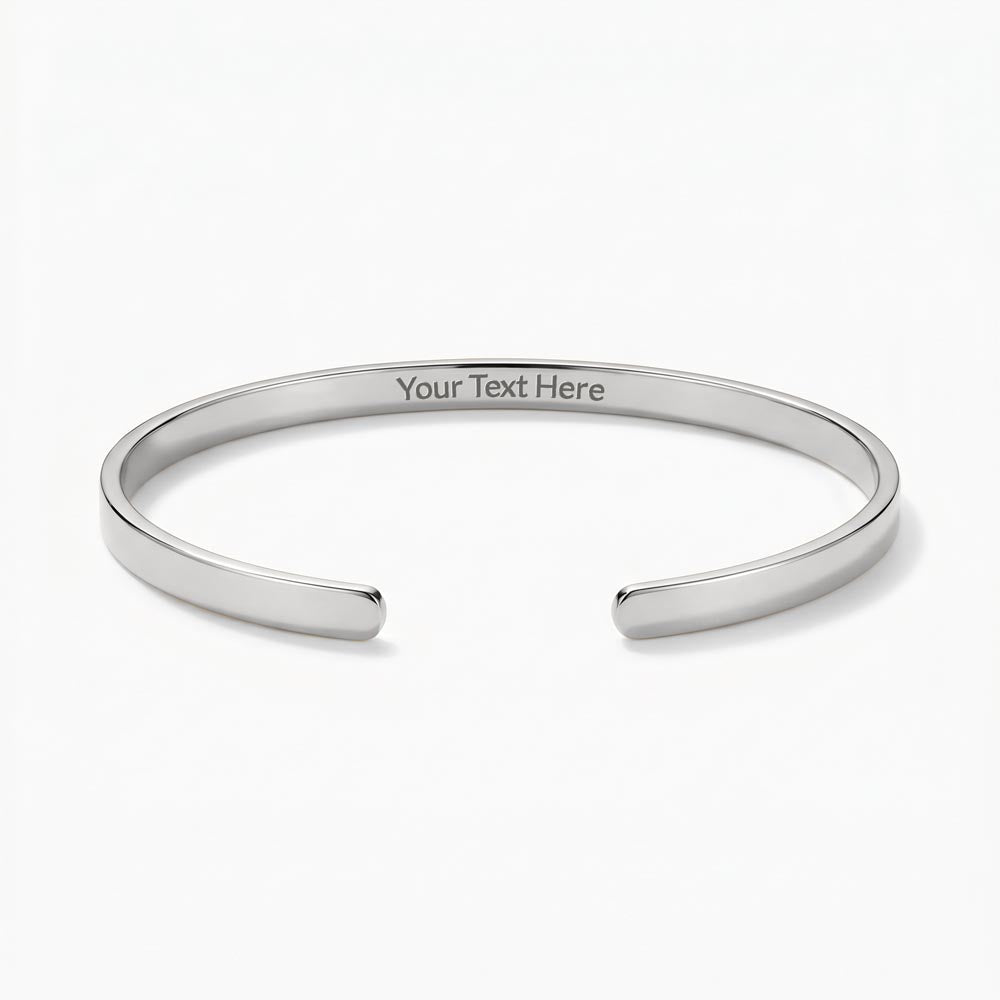 Cuff Bracelet - Engraved " The light shines " or your info