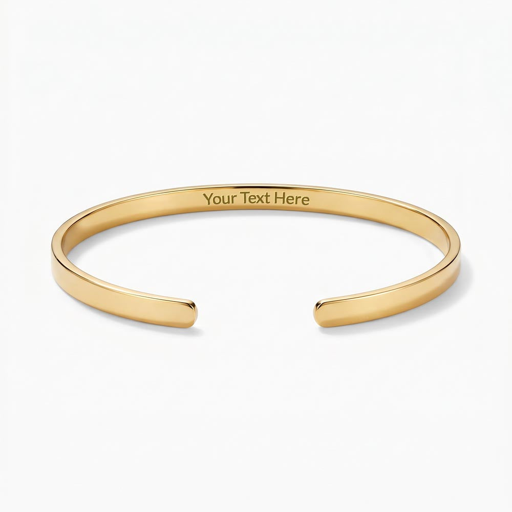 Cuff Bracelet - Engraved " The light shines " or your info