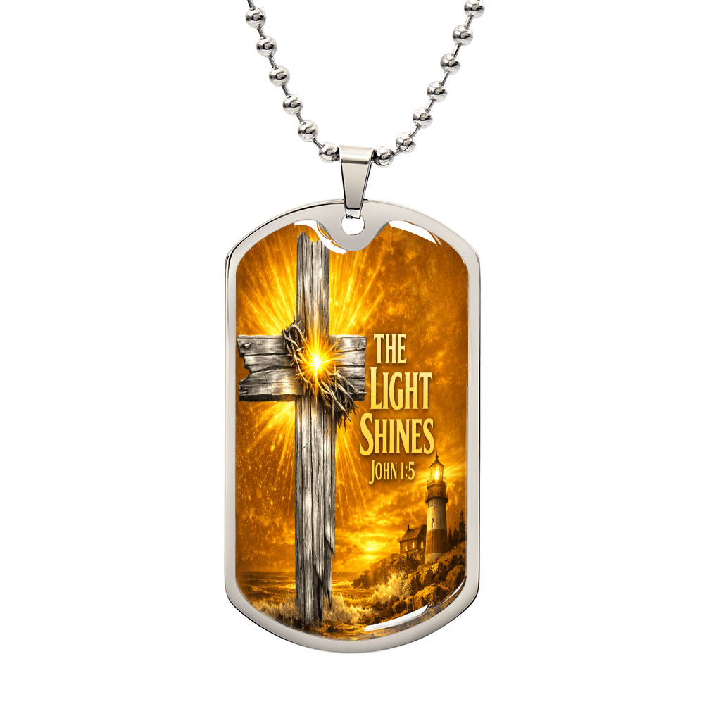 Dog Tag Necklace Cross