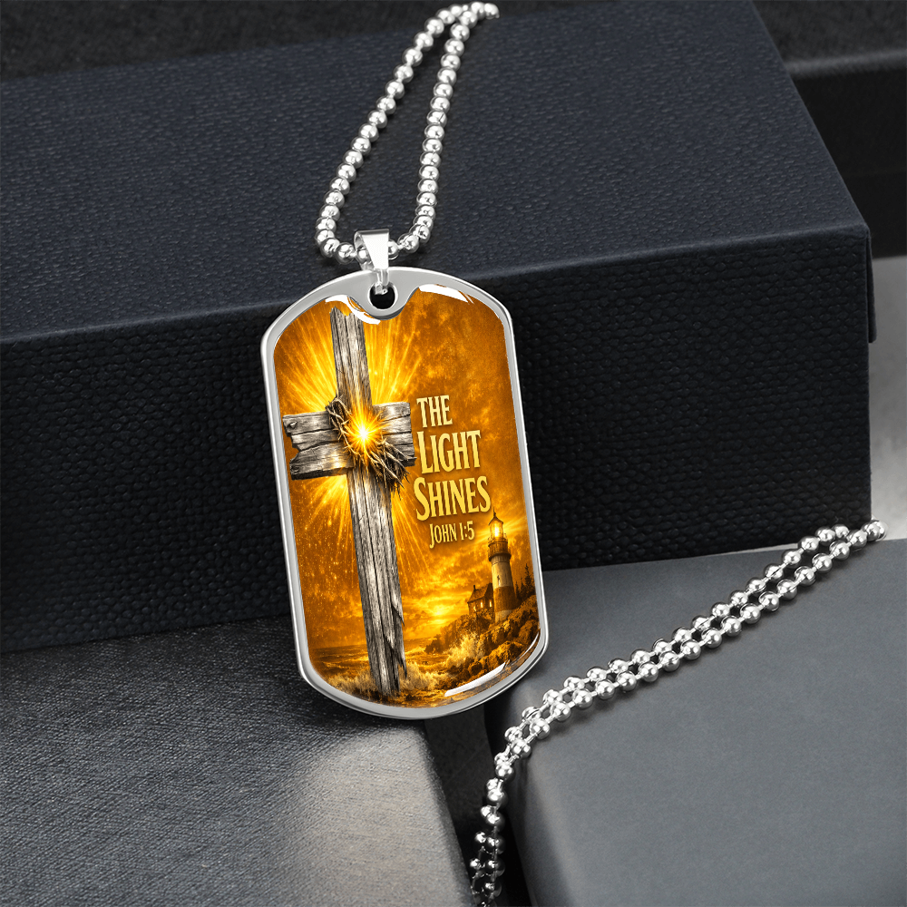 Dog Tag Necklace Cross