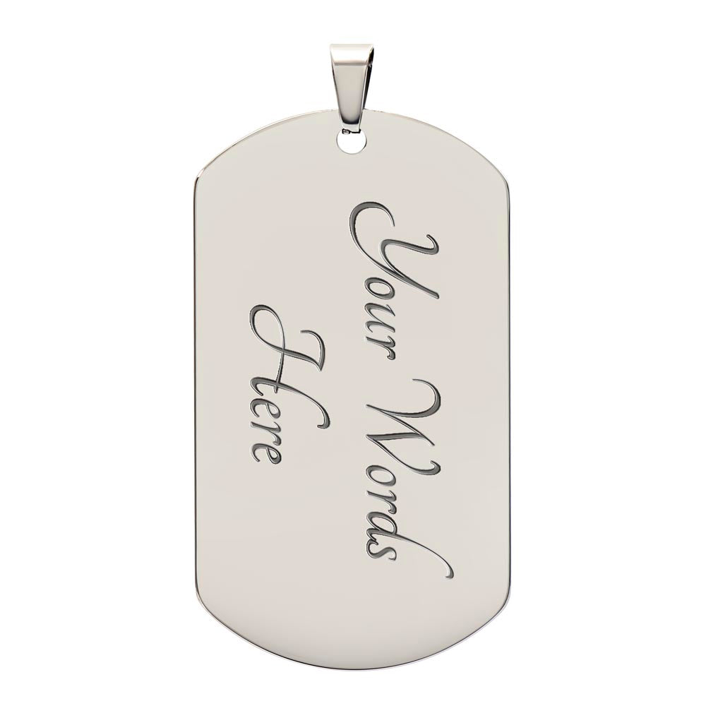 Dog Tag Necklace Cross
