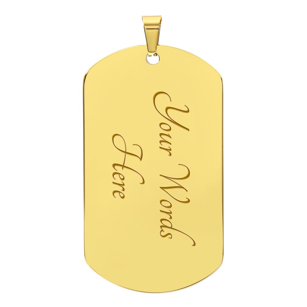 Dog Tag Necklace "thelightshines"
