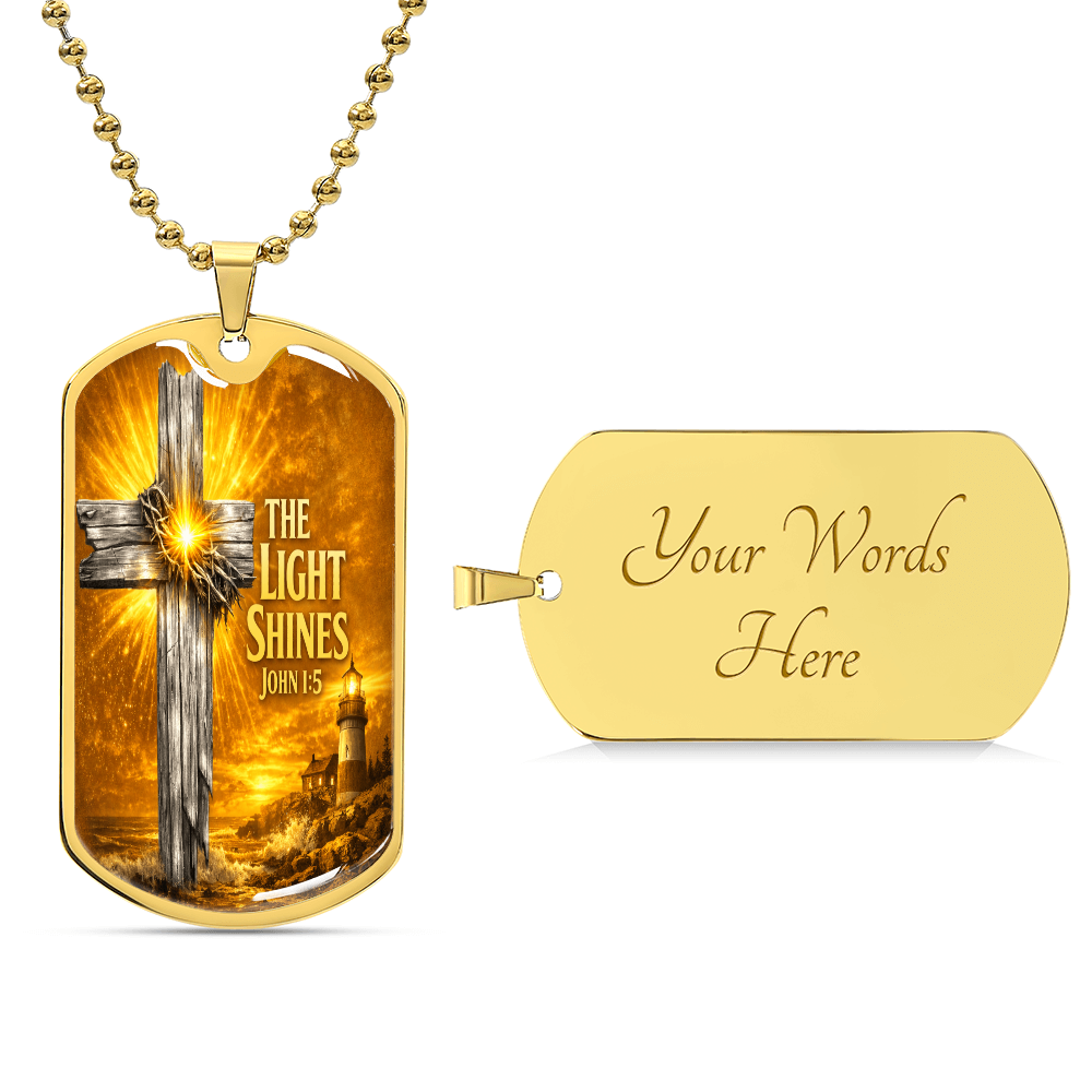 Dog Tag Necklace Cross