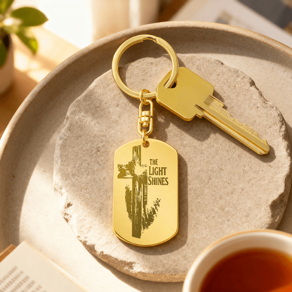 Engraved Dog Tag Keychain