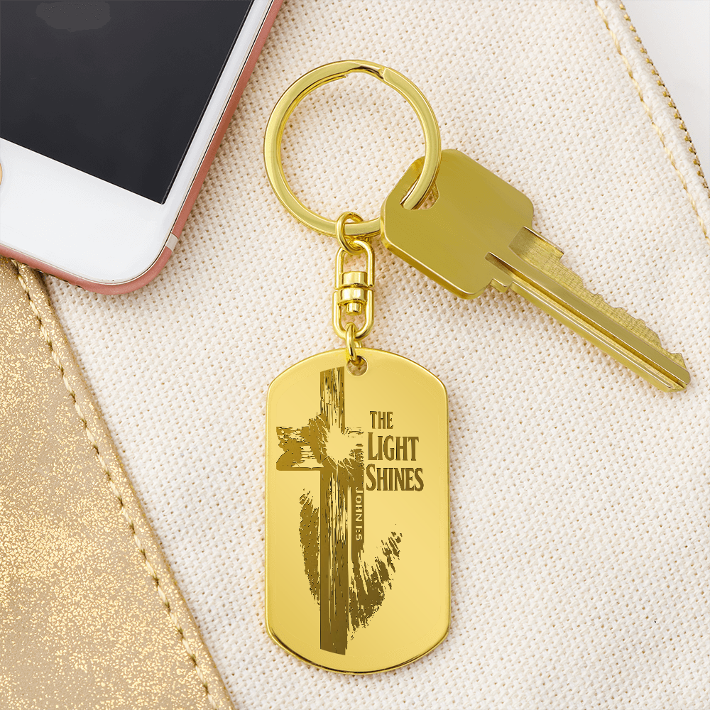 Engraved Dog Tag Keychain