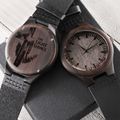 Non-Message Card Wood Watch with Engraving-the light shines