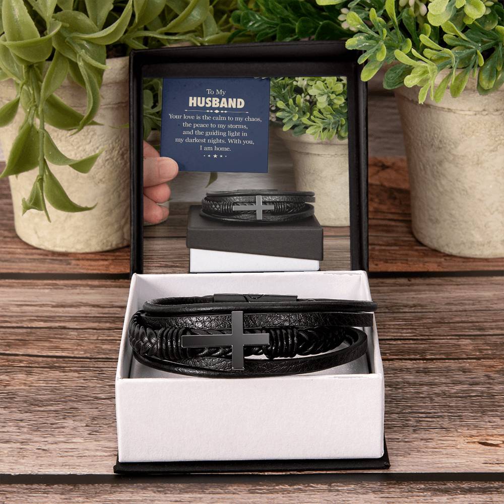 Men's Cross Bracelet Happy Father's Day