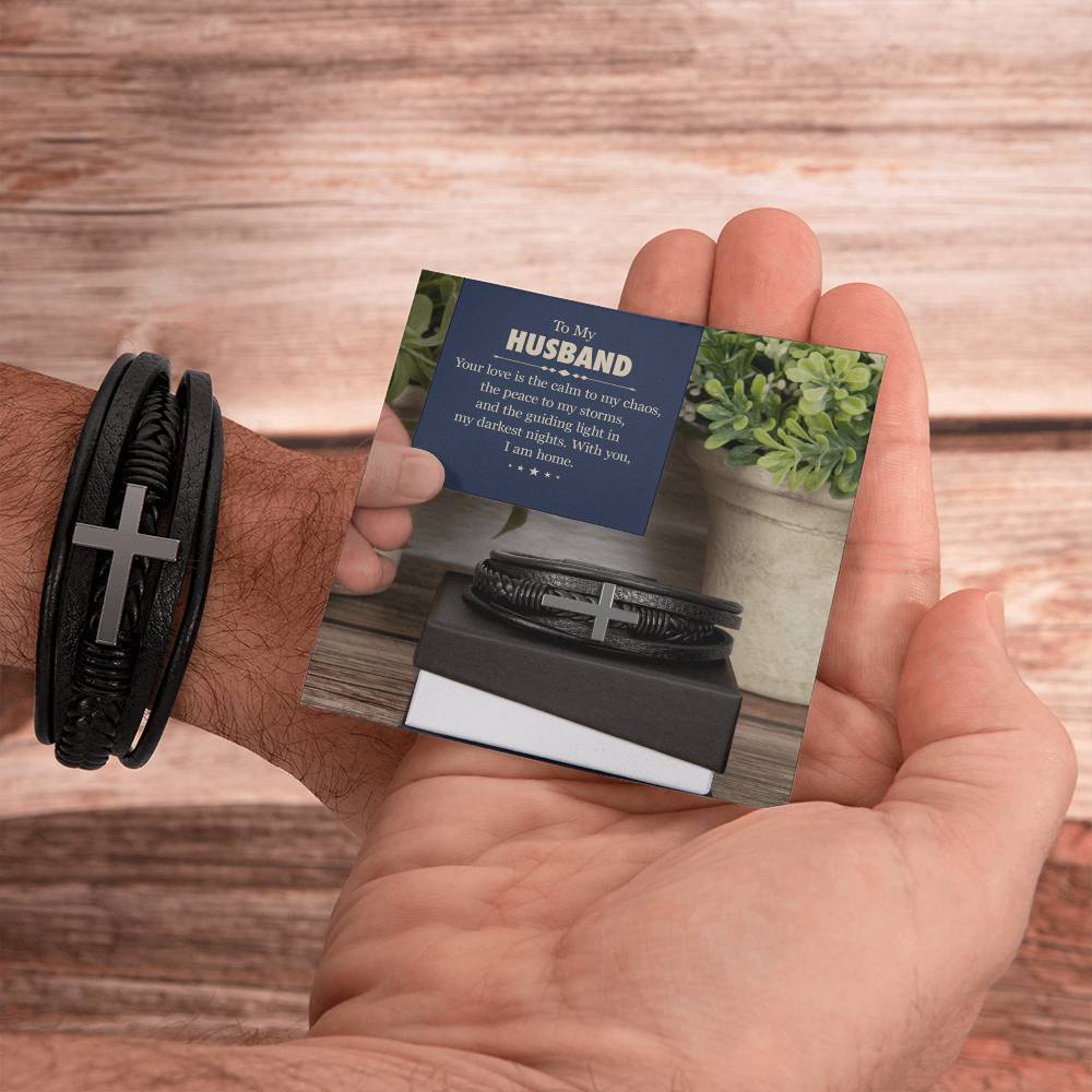 Men's Cross Bracelet Happy Father's Day
