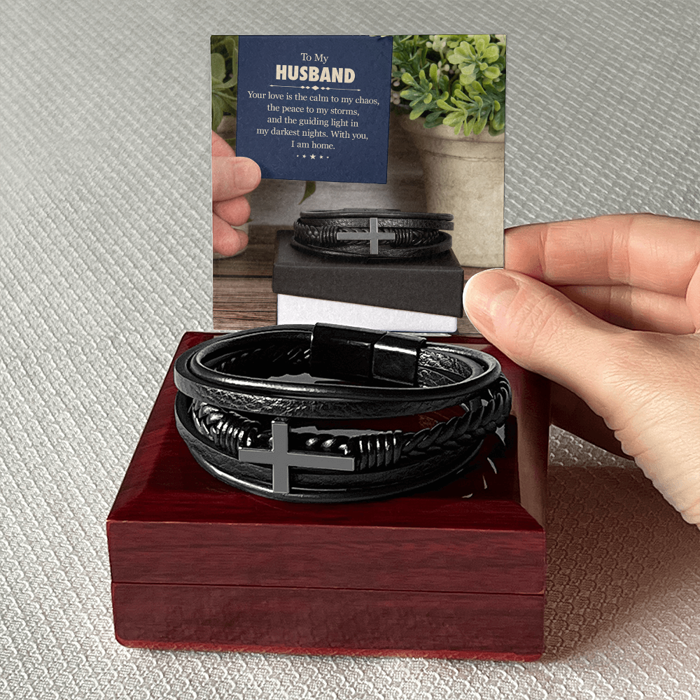 Men's Cross Bracelet Happy Father's Day