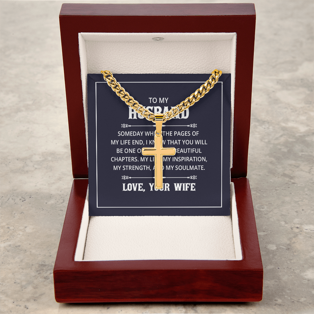 Personalized Cross with Cuban Link Chain