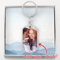 Upload Graphic Dog Tag Keychain