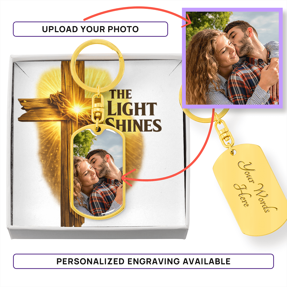 Buyer Upload Graphic Dog Tag Keychain